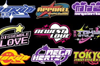 design y2k style streetwear logo clothing type for your brand