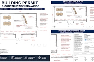 create professional building permit and construction drawings