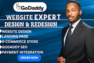 design, develop, or redesign your godaddy website or ecommerce store with SEO