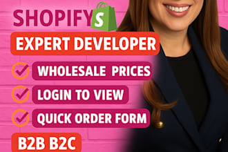 install and integrate shopify wholesale,b2b,b2c apps