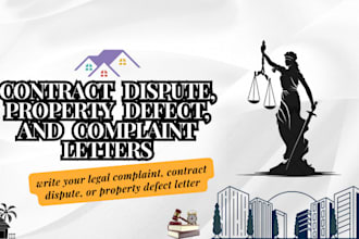 write your legal complaint, contract dispute or property defect letter appeal