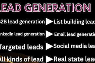 build targeted email list for lead generation and cold email marketing