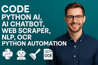 code python ai, ai chatbot, web scraper, nlp, ocr, python automation