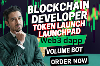 do blockchain developer for presale web3 dapp token launch launchpad volume bot