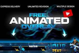 design a full youtube branding kit, video templates overlays