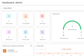 create, develop or install garage management system