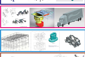 design 3d mechanical parts and technical drawings in software creo nx solidwork