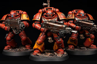 3d print and paint for miniatures, warhammer, action figure, diorama models
