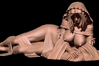 sculpt nsfw 3d character,anime,erotic 3d model,articulated model,edit 3d model