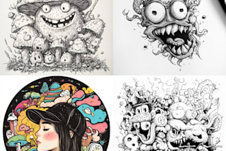 create fun and unique doodle illustrations