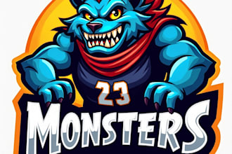 design high quality esport monster mascot logo with my fastest delivery