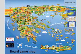 create your own tabletop card game board game map in any style