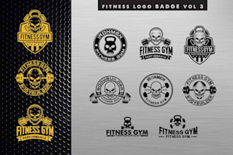 make vintage gym mascot fitness logo