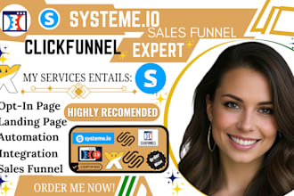 build systeme io landing page, wix landing page, systeme io sales funnel, cf
