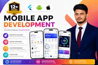 build a modern flutter mobile app for ios and android with best UI UX