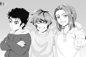 create a comic page in manga or any style you like