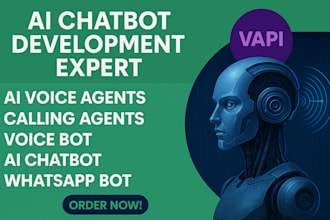 develop ai voice agent, ai chatbot ai calling agent, voice bot, whatsapp bot
