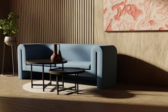 model and texture interior design