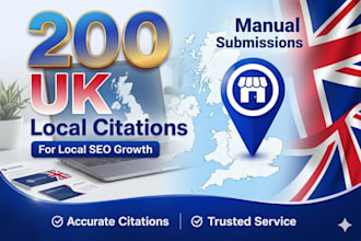 manually submit 200 UK local citations with nap consistency