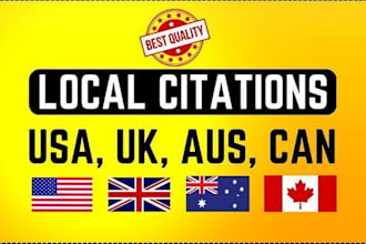 create top local citations for australia, USA, canada and global directories