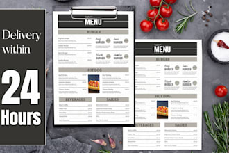 do creative restaurant menu design