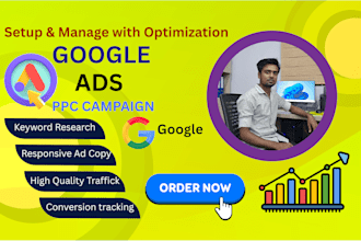 creat, manage and optimize your google  ads ppc campaigns