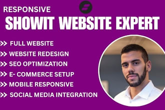 design and customize showit website or showit template with blog and SEO