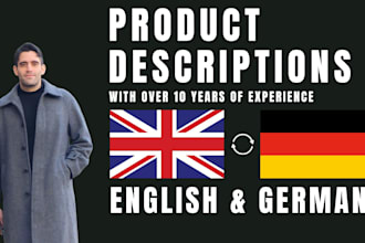 write product descriptions for amazon, etsy and more