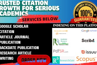 increase backdate google scholar citations, web of science and researchgate