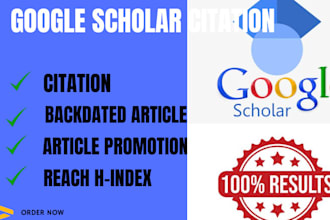 increase citations and h index on google scholar peer review journal