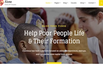 design a nonprofit wix website, wix landing page and donation for non profit org
