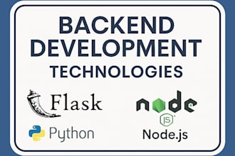 develop nodejs or python flask rest apis with sql database