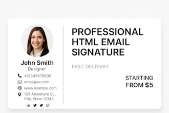 create a professional clickable HTML email signature for gmail and outlook