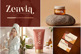 design full branding kit, brand guidelines, brand style guide identity and logo