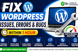 fix wordpress issues, errors, bugs and website problems