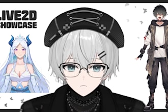do 2d vtuber model rig live 2d model vtuber avatar model illustration fanart