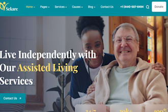 create home care website, healthcare, assisted living on wordpress and wix