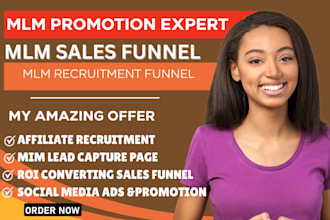 promote mlm sales funnel, mlm affiliate recruiting, mlm network marketing, mlm