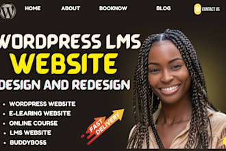build wordpress lms website with learndash, buddyboss, tutor lms, course website