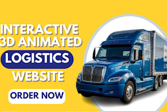 logistics website, trucking, shipping airplane, cargo freight broker, website