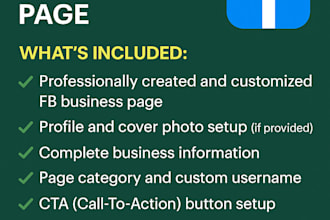 design a professional facebook page for brand