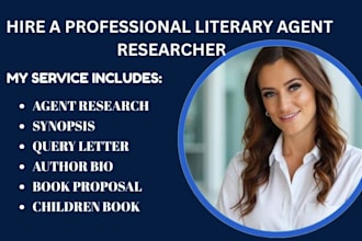 find literary agent for fiction book, movie script, screenplay, children book
