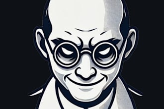 create simple 2d illustrations for thumbnails or books