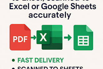 convert PDF to excel, scanned documents to excel or google sheets accurate