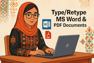 perfectly type or retype your scanned or printed pages