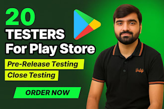 provide real 12 to 20 testers for google play console closed testing