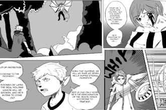 draw anime manga comic page manga storyboard manga artist webtoon manga art