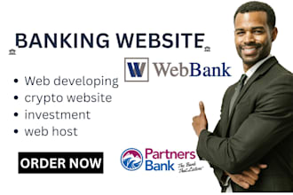 wix banking website web host web developing investment crypto website