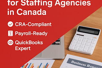 handle monthly bookkeeping for staffing agencies in canada