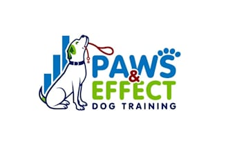 design effect creative dog training business paws logo